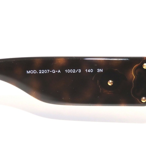 Versace 2207 Q-A 1002/3 Havana Removable Leather Detail Gold Medusa Sunglasses - Picture 5 of 6